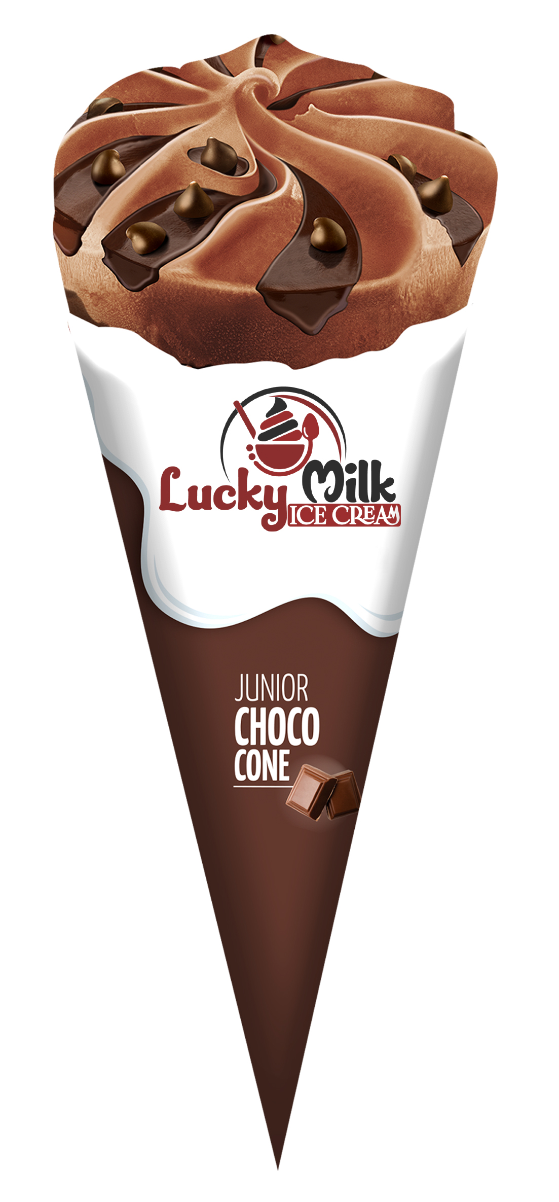 Lucky Milk junior choco cone